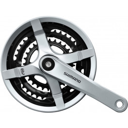 Shimano Juego De Bielas Y Platos Fc-ty501 170 Mm 28x38x48 4 Brazos 6/7/8v.plata (con Proteccion)