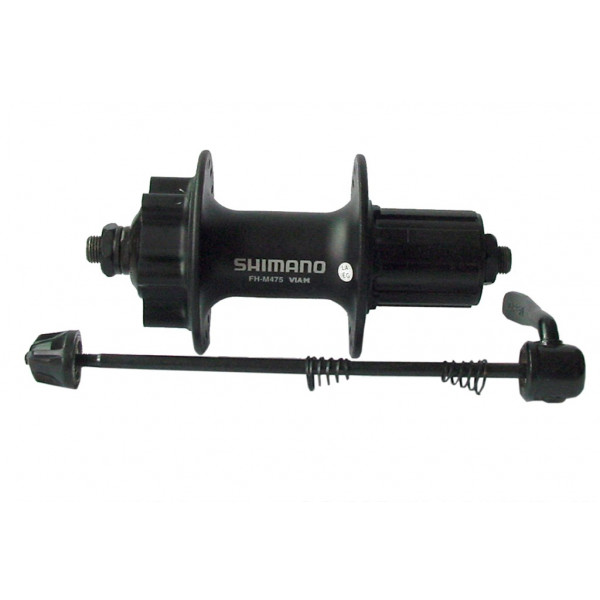 Shimano Buje Trasero Fh-m475 Disco Blocaje Rapido 8/9v.36 Agujeros 6 Tornillos Negro