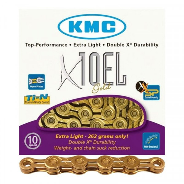 Kmc-Kette X-10 El Light 114 Glieder 10 V Gold