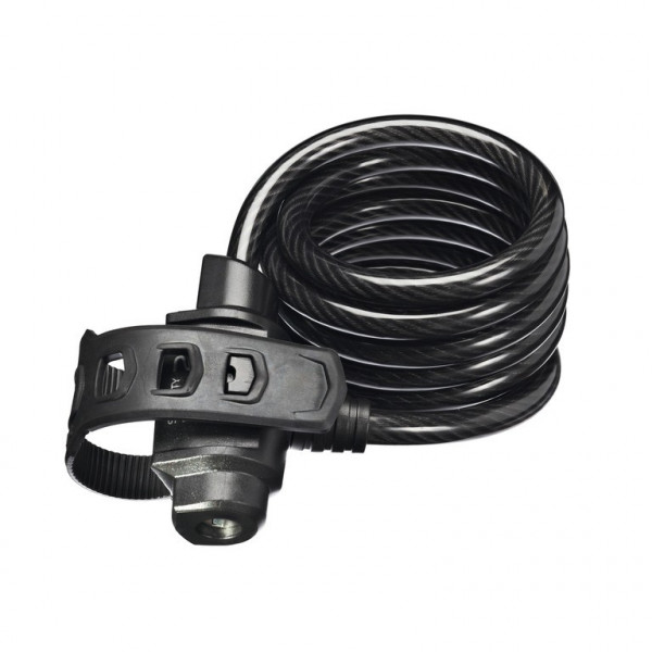 Trelock Candado Cable Espiral Sk322 Con Soporte Fixxgo 3 180 Cm - 12 Mm Negro Seguridad 3