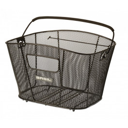 Basil Cesto Con Asa Trasero Bold L Acero Negro (40x33x25)