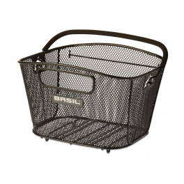 Basil Cesto Con Asa Trasero Bold S Acero Negro (39x30x18)