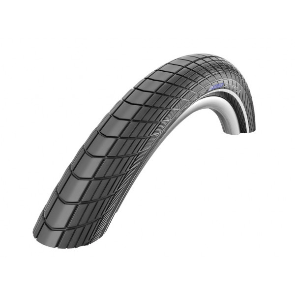 Pneu Schwalbe Big Apple 18x2.00 Race-guard HS430 Liteskin Rigide Noir Avec Réfléchissant 50-355