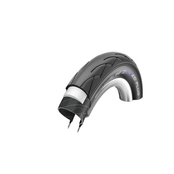 Schwalbe Cubierta Kid Plus 14x1 3/8 Puncture-guard Activeline Hs413 Twinskin Rigida Negro 47-288