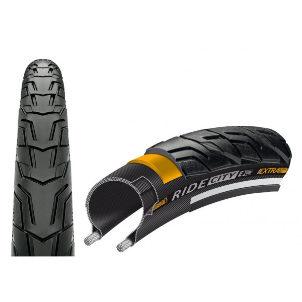 Continental Cubierta Ride City 700x42c Rigida Negro Con Reflectante 42-622