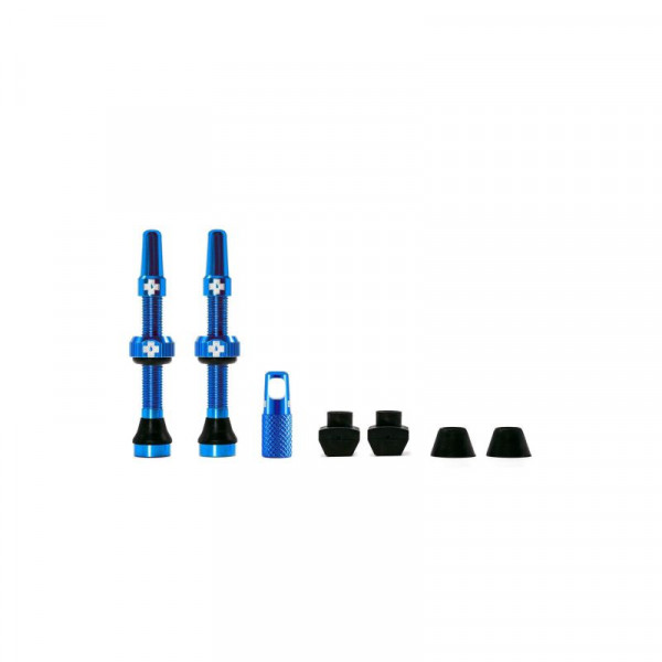 Conjunto de válvula Muc-off Alumínio Tubeless 44 mm azul