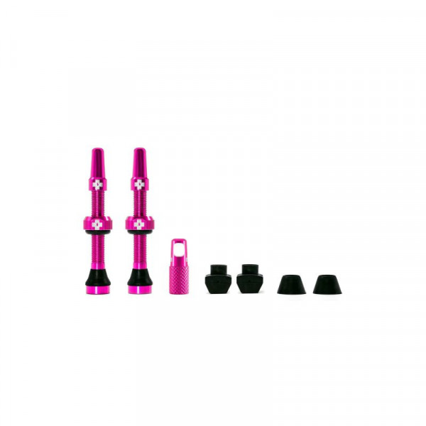 Conjunto de válvula Muc-off sem tubo de alumínio 44 mm rosa