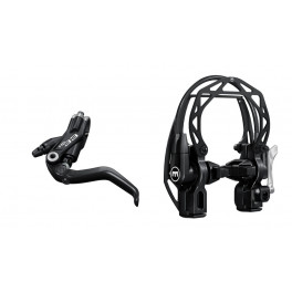 Magura Maneta Hidraulica Hs33 4 Dedos Izquierda/derecha Con Puente Freno Negro