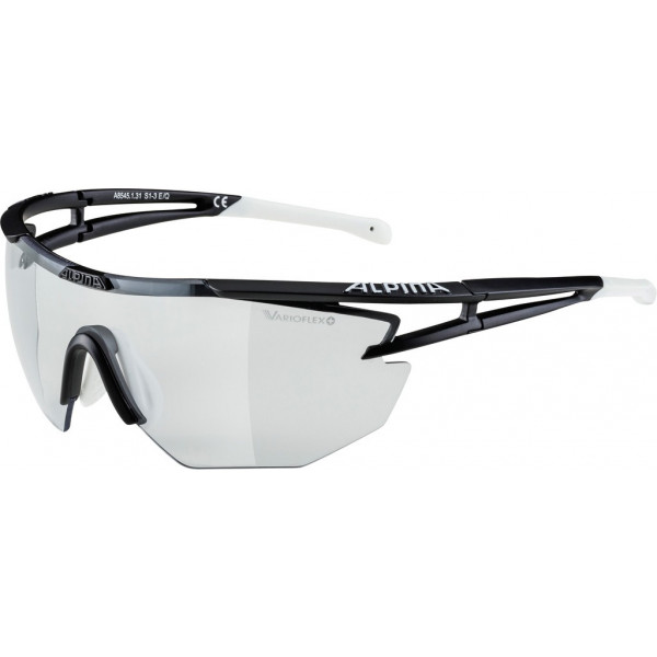 Alpina Gafas Eye-5 Shield Vl+ Montura Negra/blanca Mate Cristal Varioflex Negro