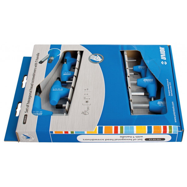 Kit chiavi a brugola Unior con manico da 2,5 mm a 10 mm (7 pezzi)