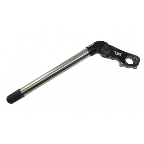 Ergotec Potencia De Caña Kobra Vario 25.4 /25.4 110 Mm 300 Aluminio/acero Inoxidable Negro/plata