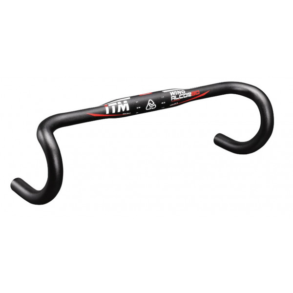 Itm Manillar Carretera Alcor 80 Wing Aluminio 440 Mm 31.8 Negro Anodizado