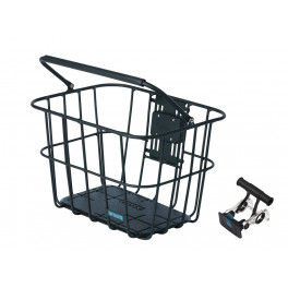 Mijnen Pieper Cesta Delantera Mijnenpieper Around Ace Malla Ancha Soporte Incluido Aluminio 39x30x26 Cm Negro