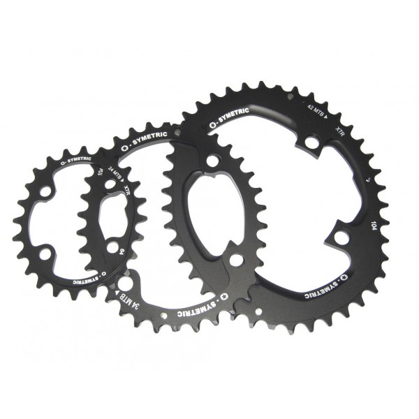 Stronglight Kit Platos Osymetric 104/64 Bcd 24x34x42 Dientes Negro 4 Brazos