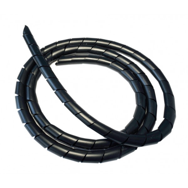 Proteggi cavo a spirale Fasi 5 metri x 8 mm flessibile nero