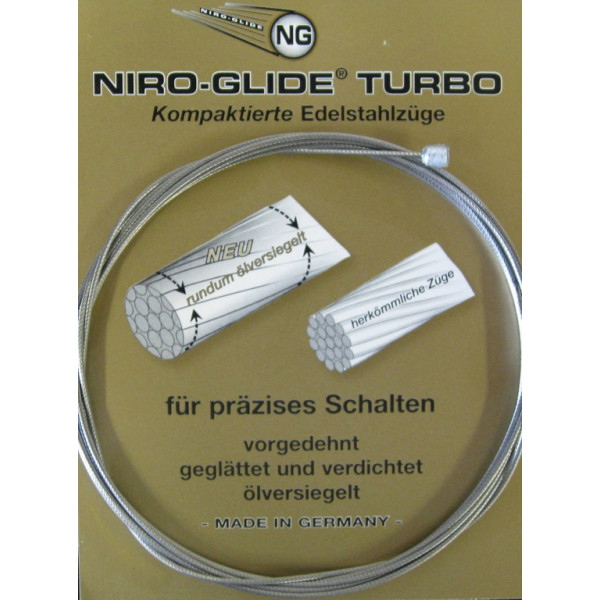 Fasi Schaltzug Niro-glide Turbo Edelstahl 3000 mm x 1,1 mm (Einheit)