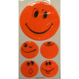Fasi Pegatinas Sonrientes Naranja 1 (5 Cm) - 4 (2.5 Cm)