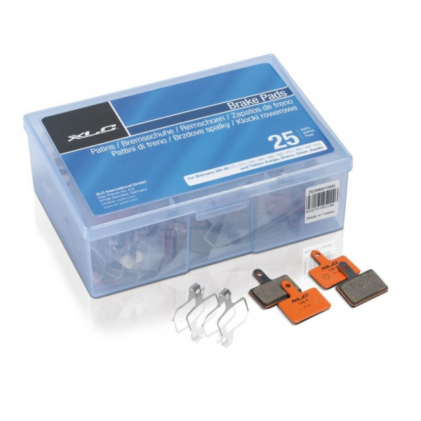 Xlc Bp-007 Caja De 25 Pares De Pastillas De Freno Para Shimanotektro Organica Naranja