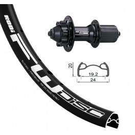 Xlc Roue Ar 24x1.9 6 Trous Noir Qr 32t. Rodi Fw Disque Noir