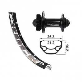 Xlc Rueda Delantera 26x1.90 Eje 100mm Cierre Rapido 6 Agujeros Negra