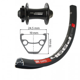 Xlc Ta-15 Rueda.del.29"dt Swiss D466 Disco 32 Agujeros 6 Tornil.100x15mm V.6.5mm 622-19 C/ojetes Neg
