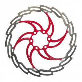 Xlc Br-x02 Disco De Freno 6 Agujeros 160 Mm Plata/rojo