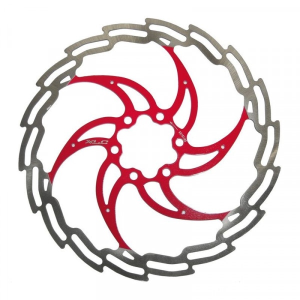 Xlc Br-x02 Disco De Freno 6 Agujeros 160 Mm Plata/rojo