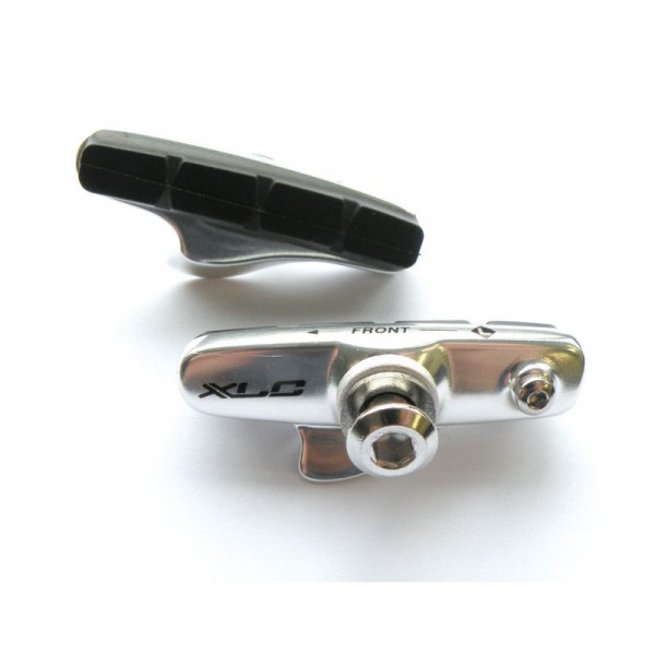 Xlc Bs-r02 Set De 4 Zapatas Cartridge Carretera 55 Mm Plata/azul Para Llantas De Carbono.
