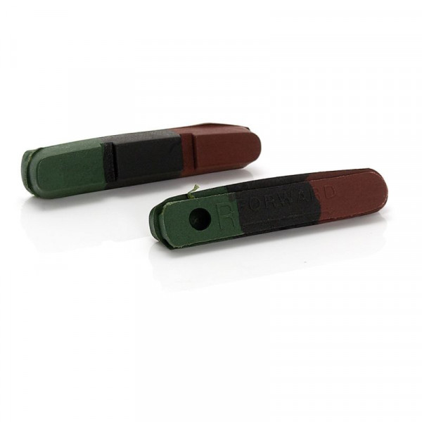 Xlc Bs-x01 Set Di 4 Ganasce Freno 55mm Road Cartridge Nero/rosso/verde