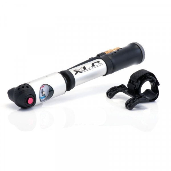 Xlc Pu-a04 Mini Inflator 2 In 1 Met Manometer Aluminium Zilver