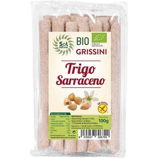 Solnatural Grissoni Palitos De Trigo Sarraceno Bio Sin Gluten 100 G