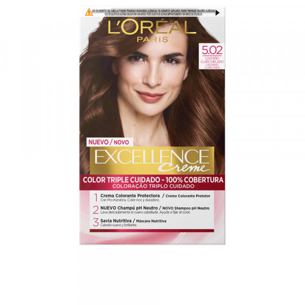 L\'oreal Excellence Creme Tint 5.02-Ice Cream Light Brown Unisexe