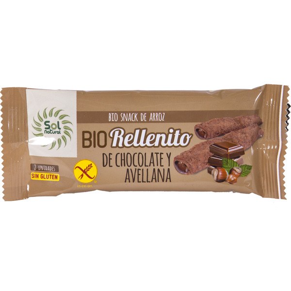 Solnatural gefüllt mit Schokolade und Haselnüssen Bio S/g 1 x 25 gr