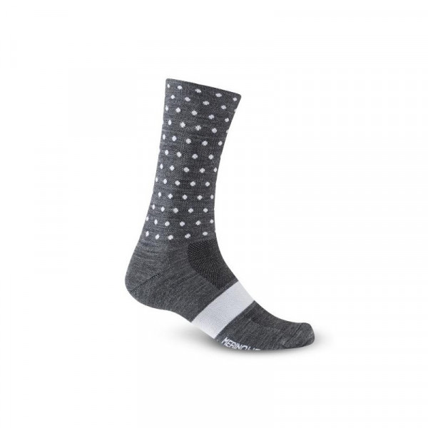 Seasonal Giro Merino Wool Charcoal/White Dots XL - Socks