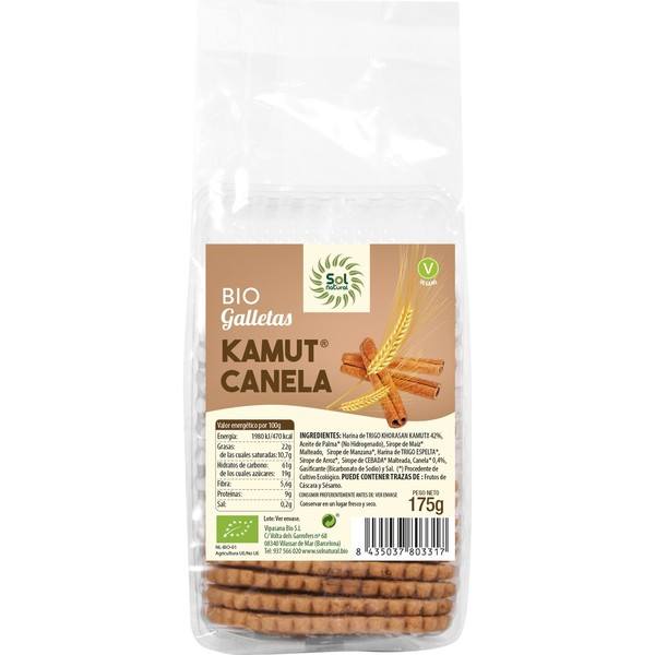 Solnatural Organic Kamut½ Biscoitos Com Canela 175 G