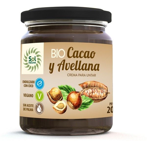 Solnatural Crema De Cacao Y Avellana Bio 200 G