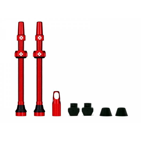 Muc-off Juego Valvulas Aluminio Tubeless 80 Mm Rojo