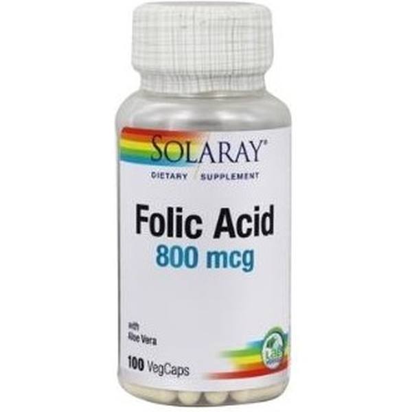 Acide Folique Solaray 800 Mg 100 Vcaps