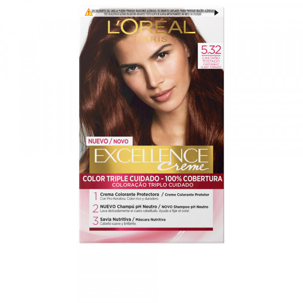 L\'oreal Excellence Creme Dye 5.32-bruin geroosterd Unisex