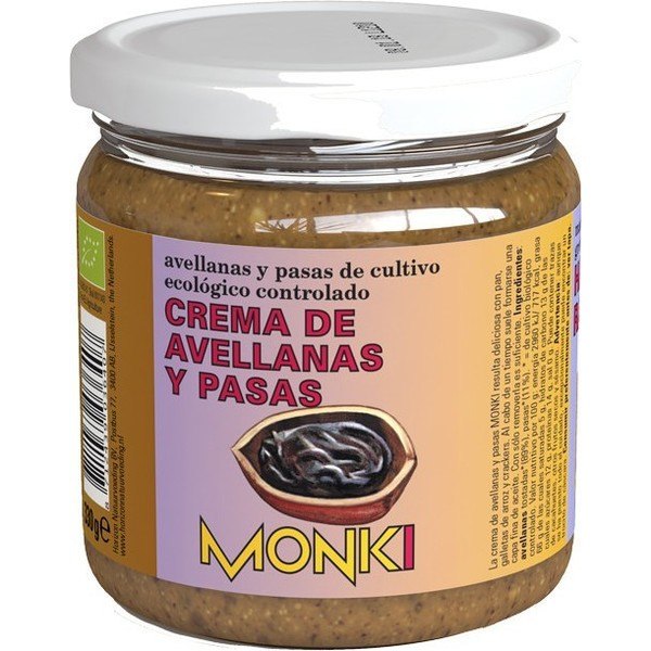 Monki Crème de Noisettes et Raisins Monki 330 G Bio