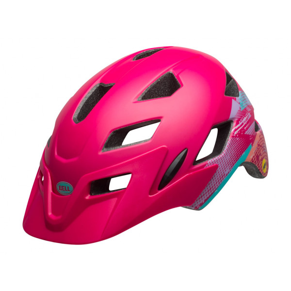 Bell Sidetrack Child Matte Berry Gnarly - Capacete de Ciclismo