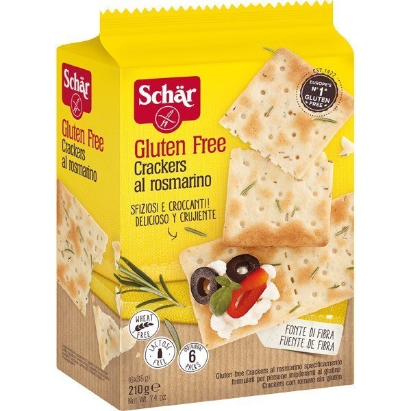 Dr. Schar Crackers Al Rosmarino 210g - Sans Gluten