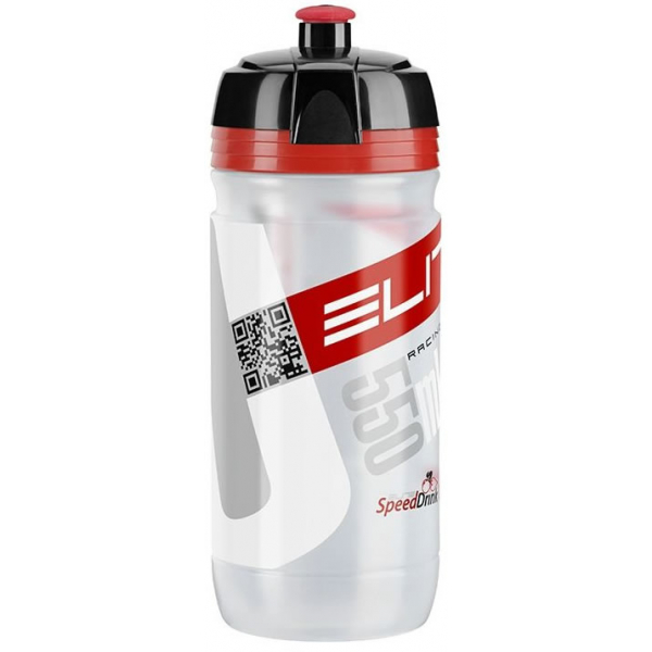 Elite Bidon Corsa Transparente Rojo Bio 550 Ml