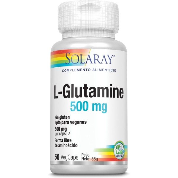 Solaray L Glutamina 500 mg 50 cápsulas