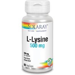 Solaray L lisina 500 mg 60 cápsulas