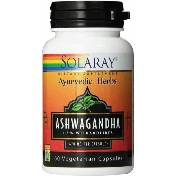 Solaray Ashwagandha 470 mg 60 plantaardige capsules-solaray