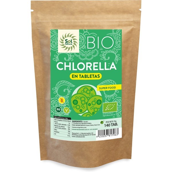 Solnatural Chlorella In Bio Comprimidos 140 Comprimidos