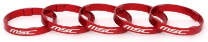 Msc Espaciadores Dirección Ult.tetra Alu 5 Mm (5 Uds) Rojo Anodizado