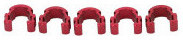 Msc Clip Alu6061 Sujeta Cables Al Cuadro 5 Uds Rojo Anodizado