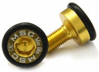 Msc Tornillo Pedalier Cuadradillo M8x15 Alu 2 Uds Oro Anodizado